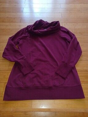 Relaxed Cowl-Neck Tunic Sweatshirt